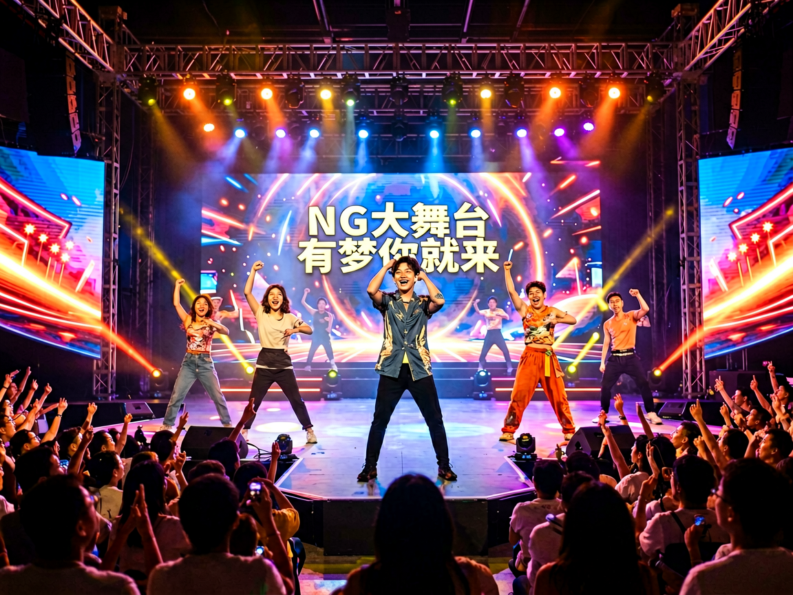 壹号娱乐NG大舞台观众互动场景，现场热烈氛围